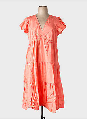 Robe mi-longue orange VERO MODA femme