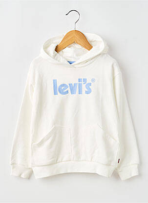 Sweat-shirt à capuche blanc LEVI'S fille