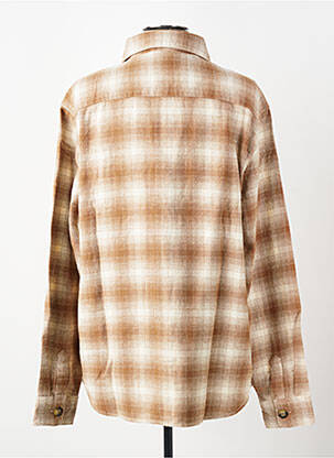 Chemise manches longues beige KNOWLEDGE COTTON APPAREL homme