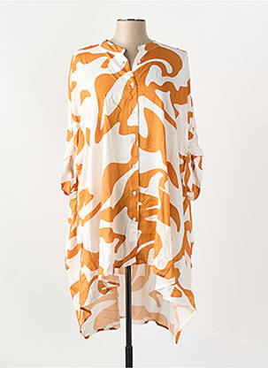 Chemise manches courtes orange MAT FASHION femme