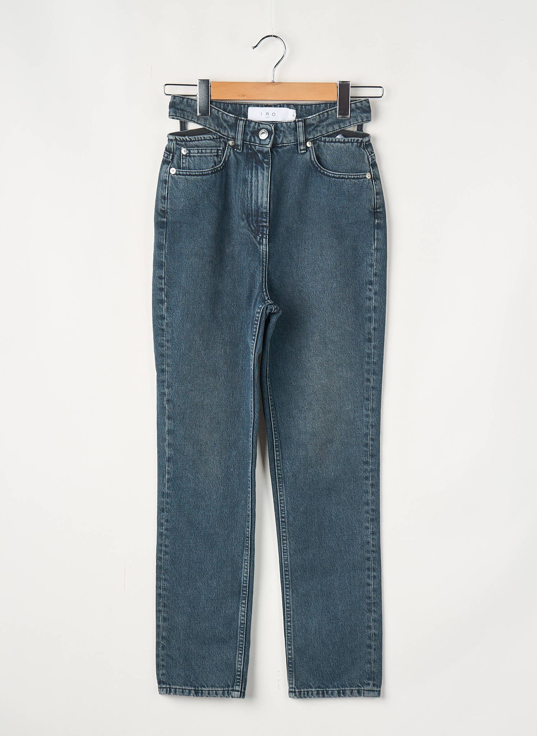 Jeans coupe droite noir IRO femme