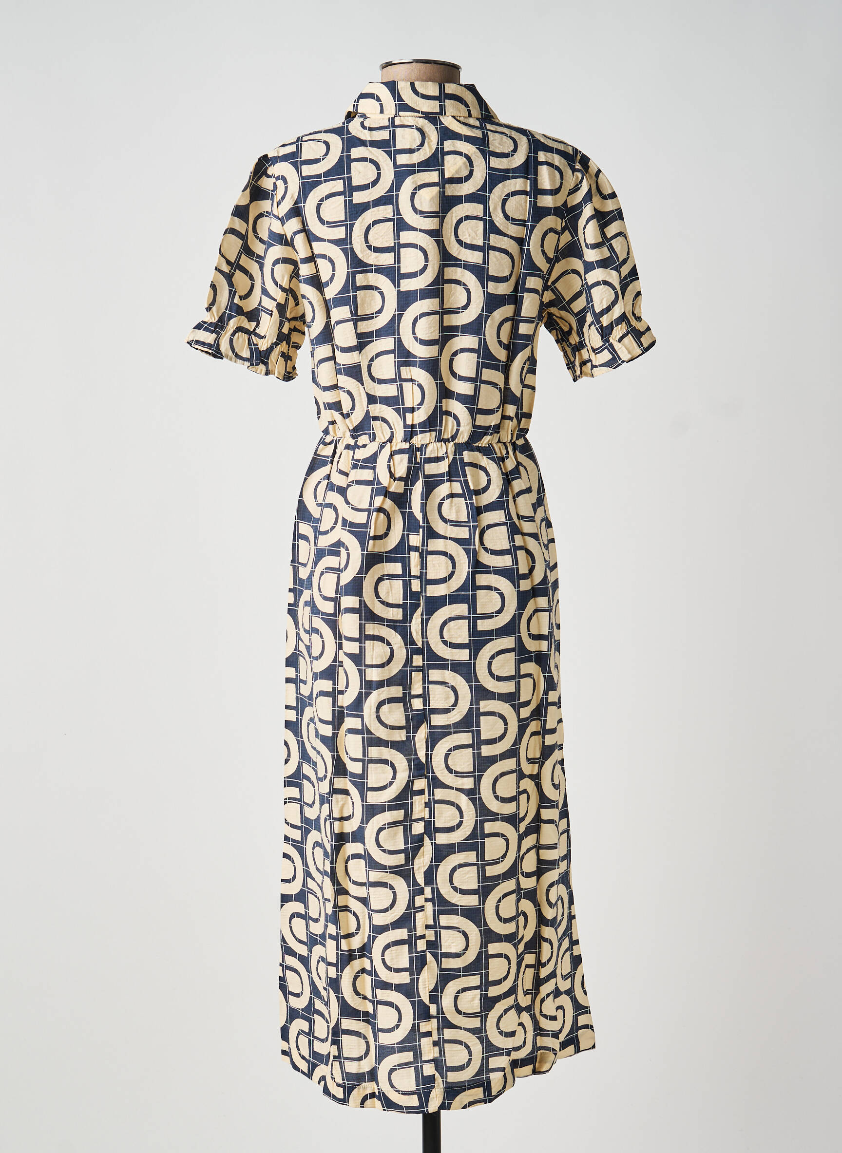 Robe mi-longue bleu OBJECT femme