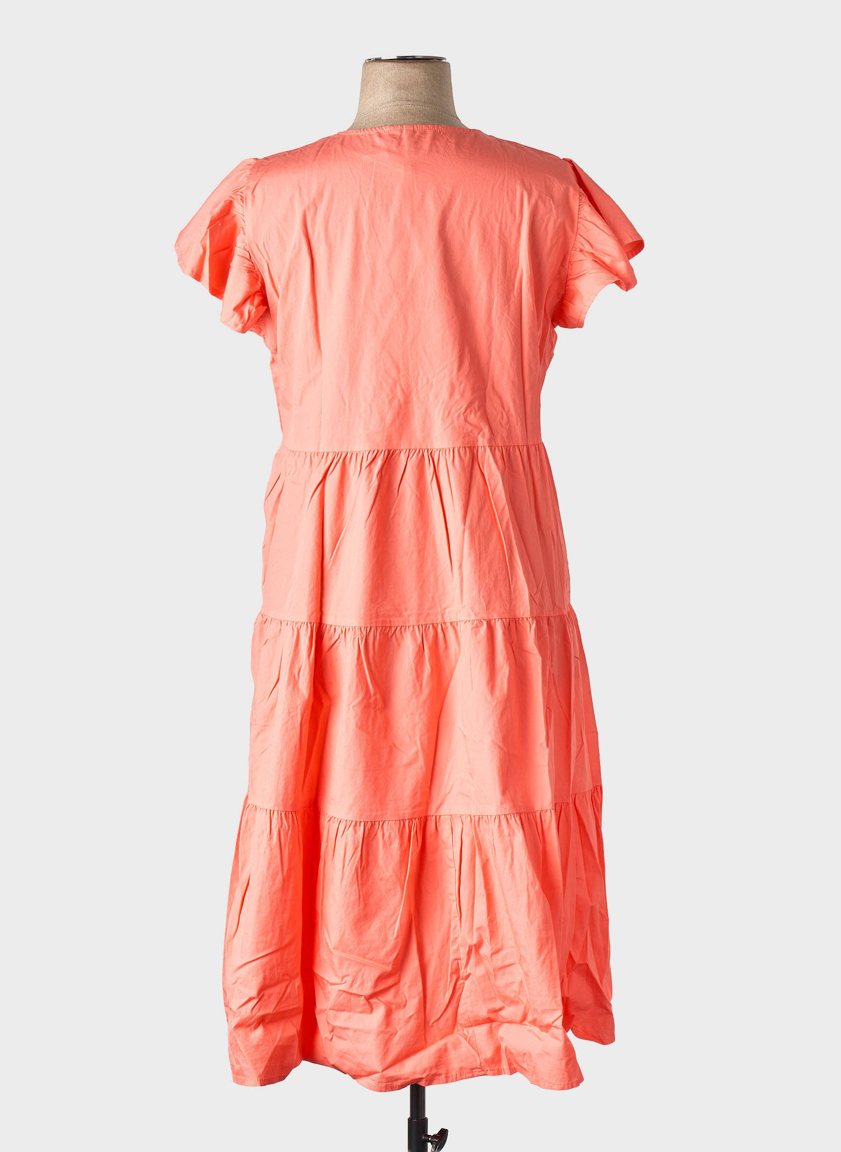 Robe mi-longue orange VERO MODA femme