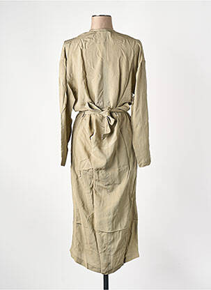 Robe longue col v vert HUMANOID femme