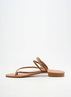 Sandales/nu pieds marron COULEUR POURPRE femme