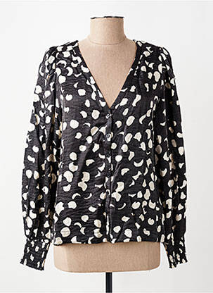Chemise manches longues noir OBJECT femme