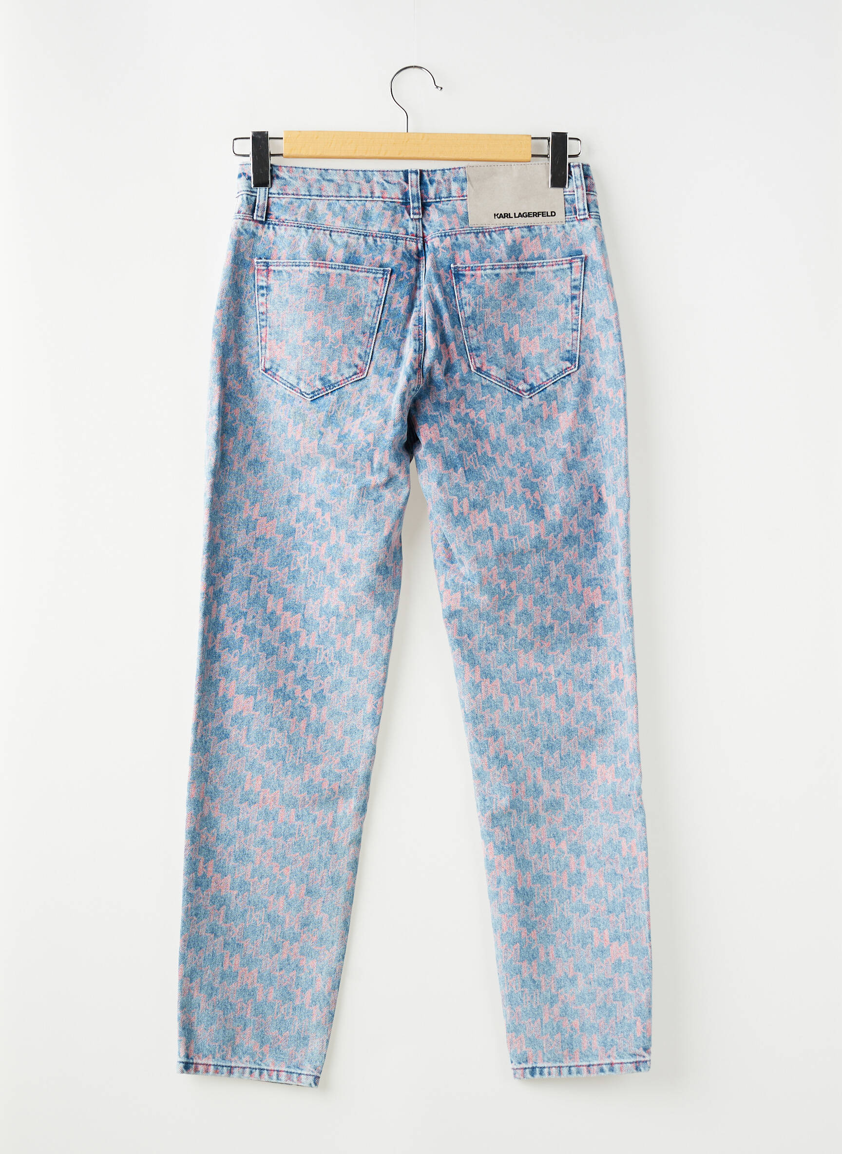 Jeans coupe droite bleu KARL LAGERFELD femme
