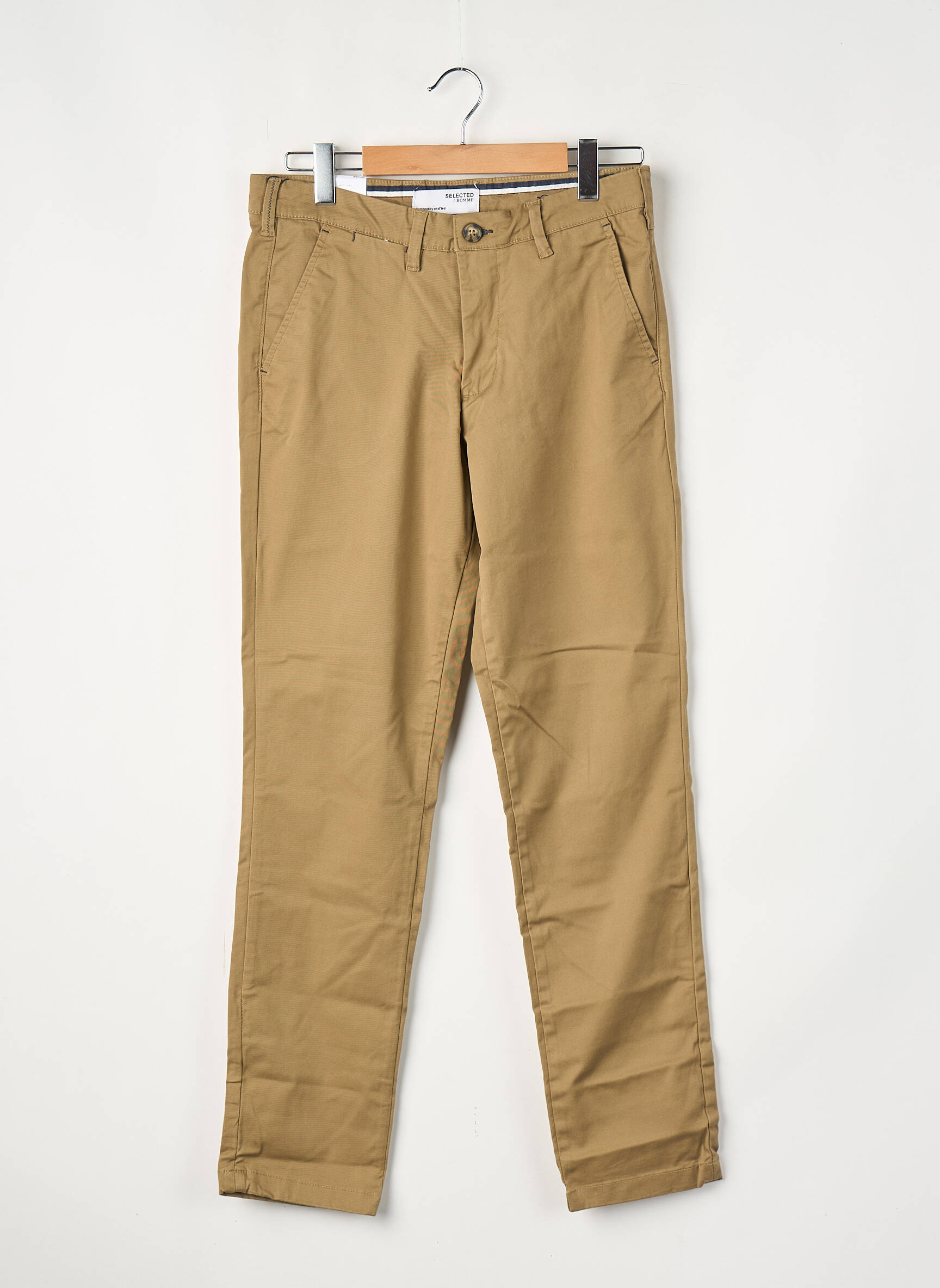 Pantalon slim marron SELECTED homme