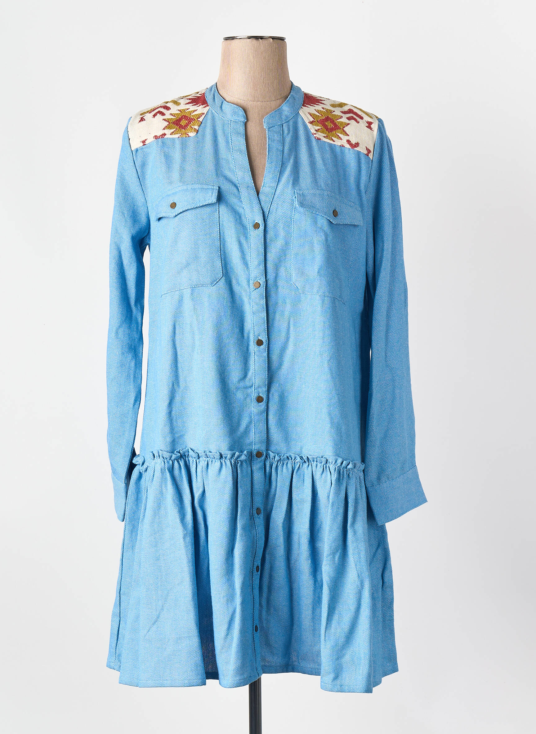Robe courte bleu WILD femme