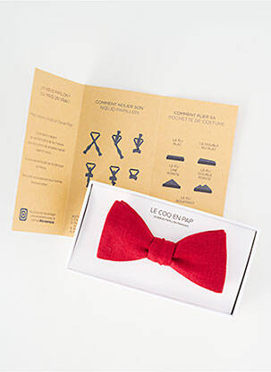 Noeud papillon rouge LE COQ EN PAP' homme