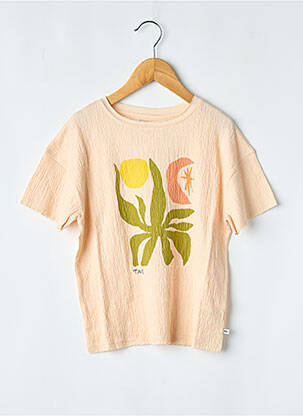 T-shirt orange THE NEW SOCIETY fille
