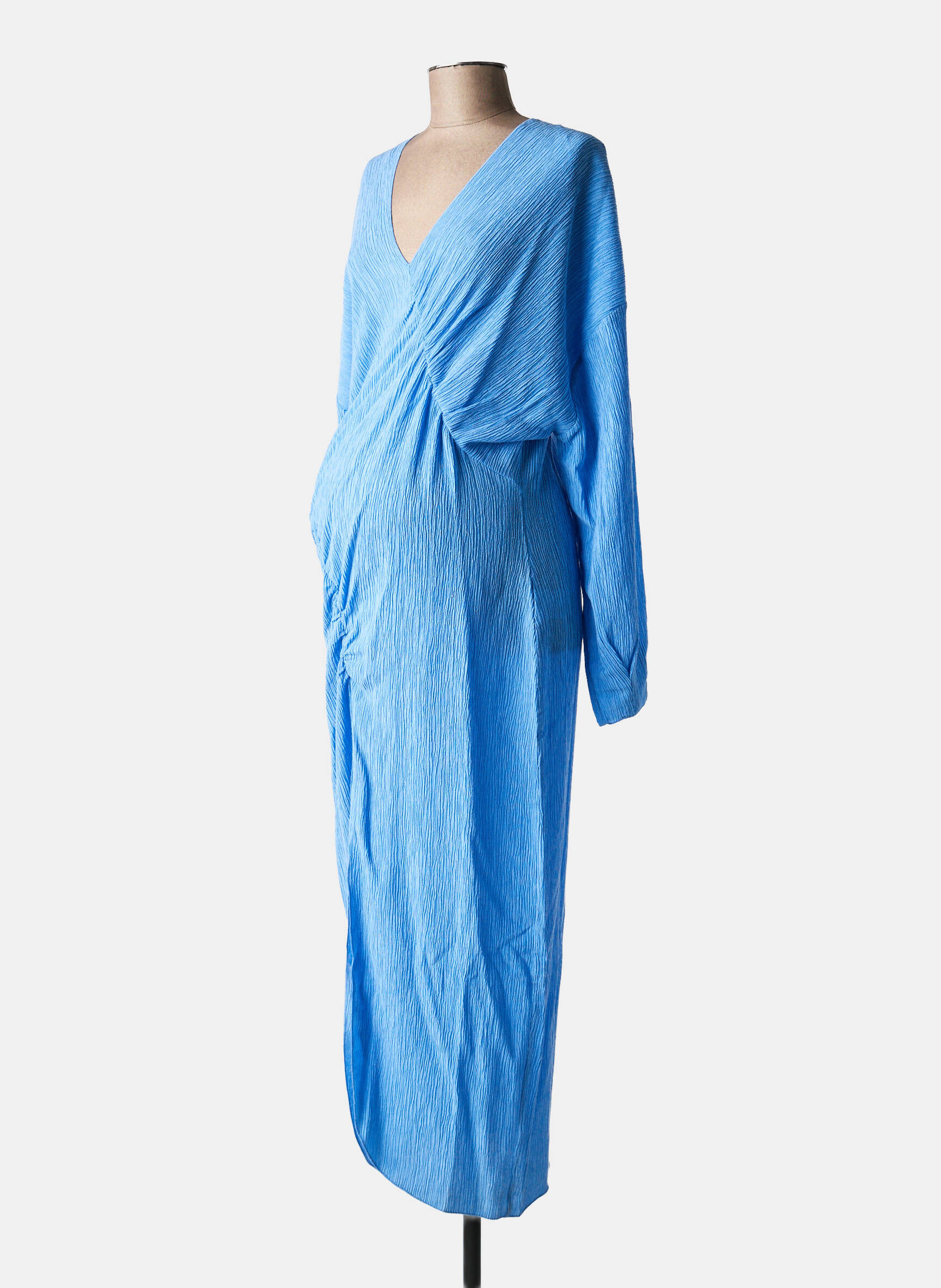 Robe longue col v bleu SECOND FEMALE femme