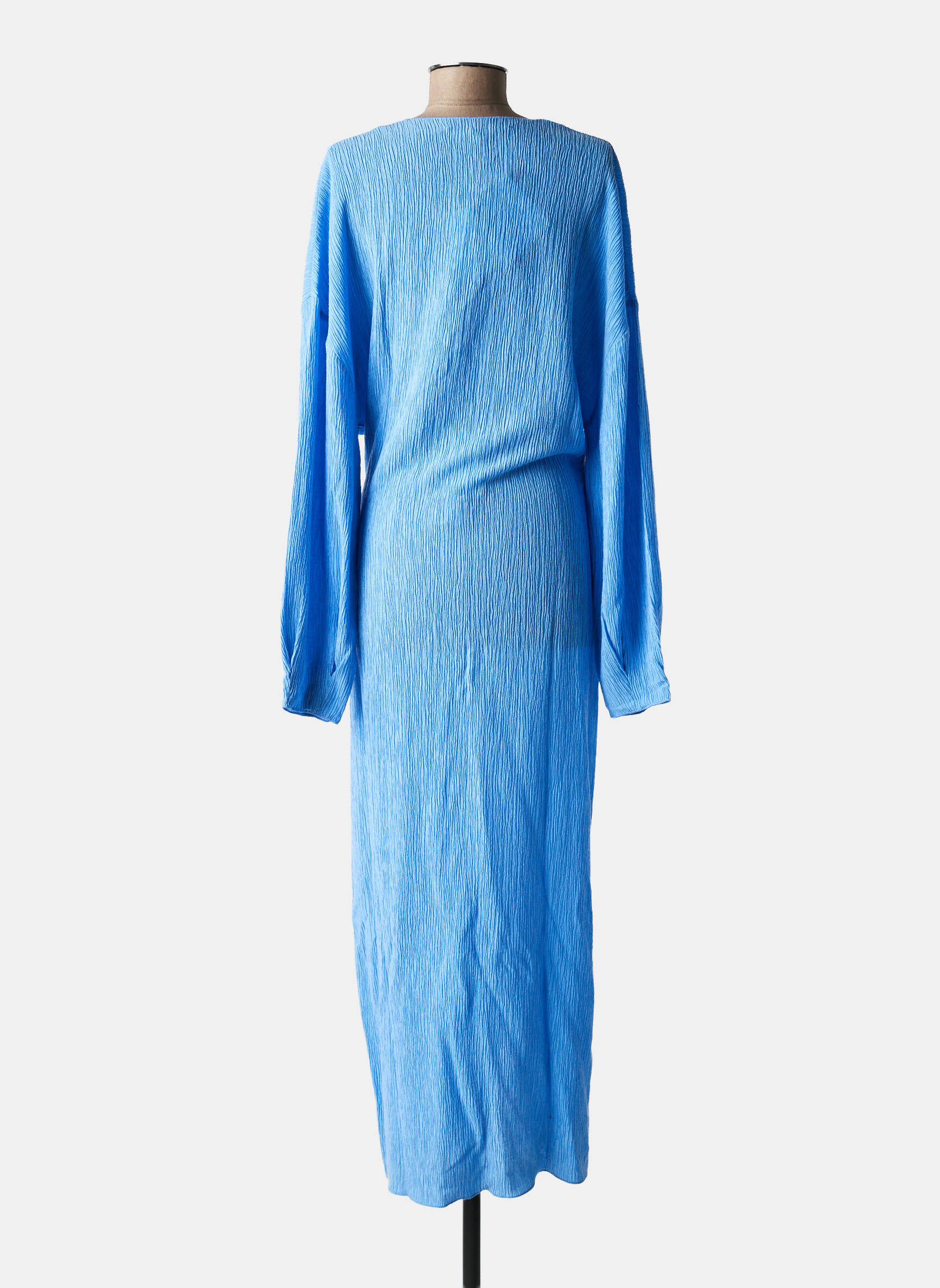 Robe longue col v bleu SECOND FEMALE femme