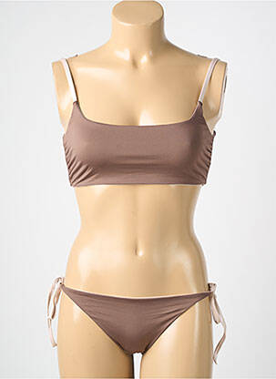 Maillot de bain 2 pièces marron CARIOCA femme