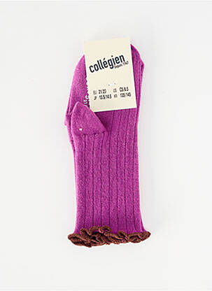 Chaussettes violet COLLEGIEN fille