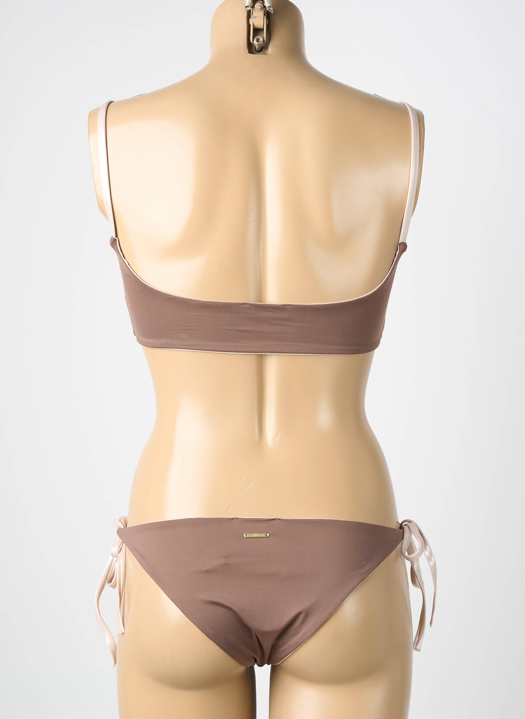 Maillot de bain 2 pièces marron CARIOCA femme
