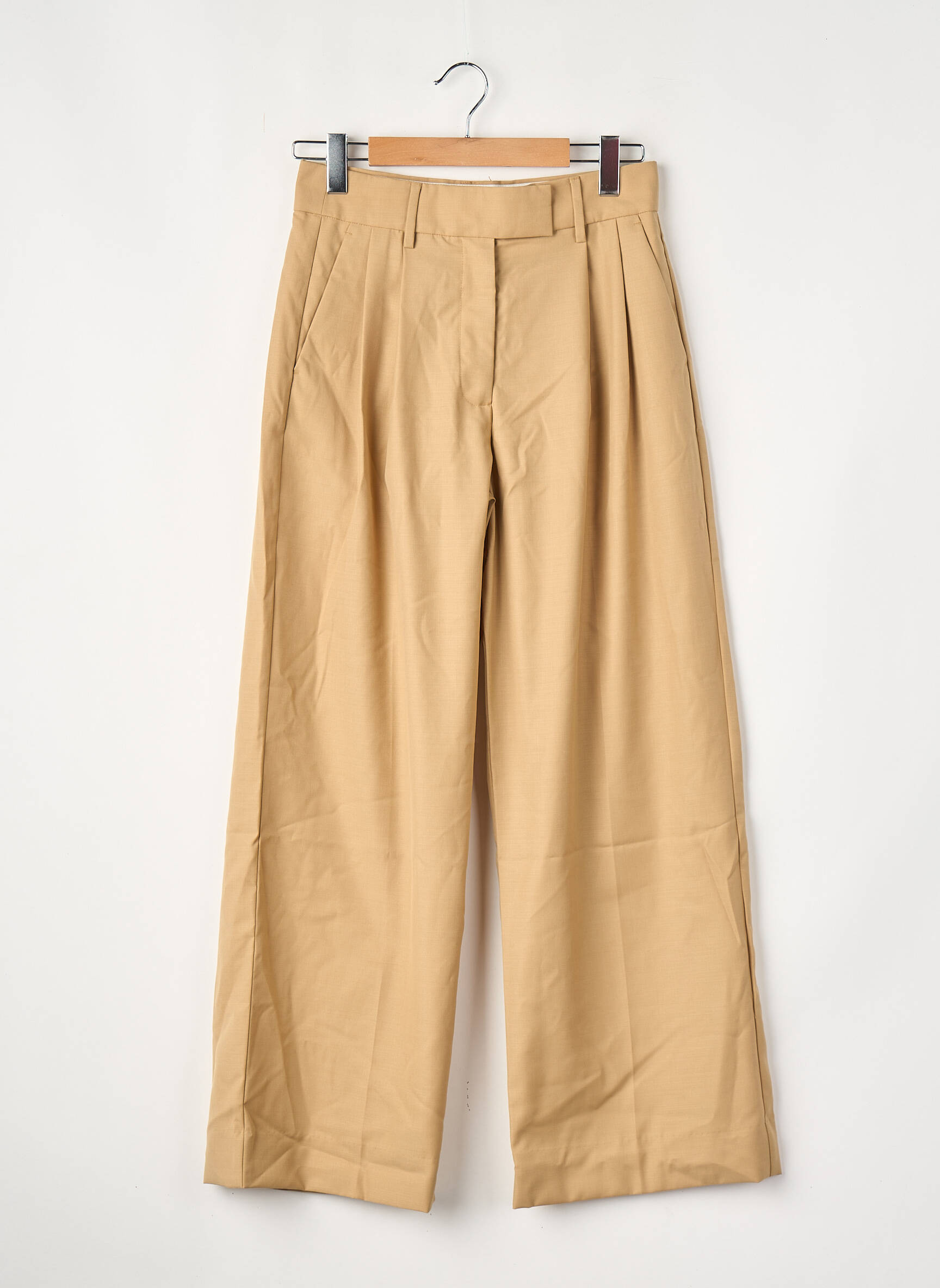 Pantalon large beige SECOND FEMALE femme