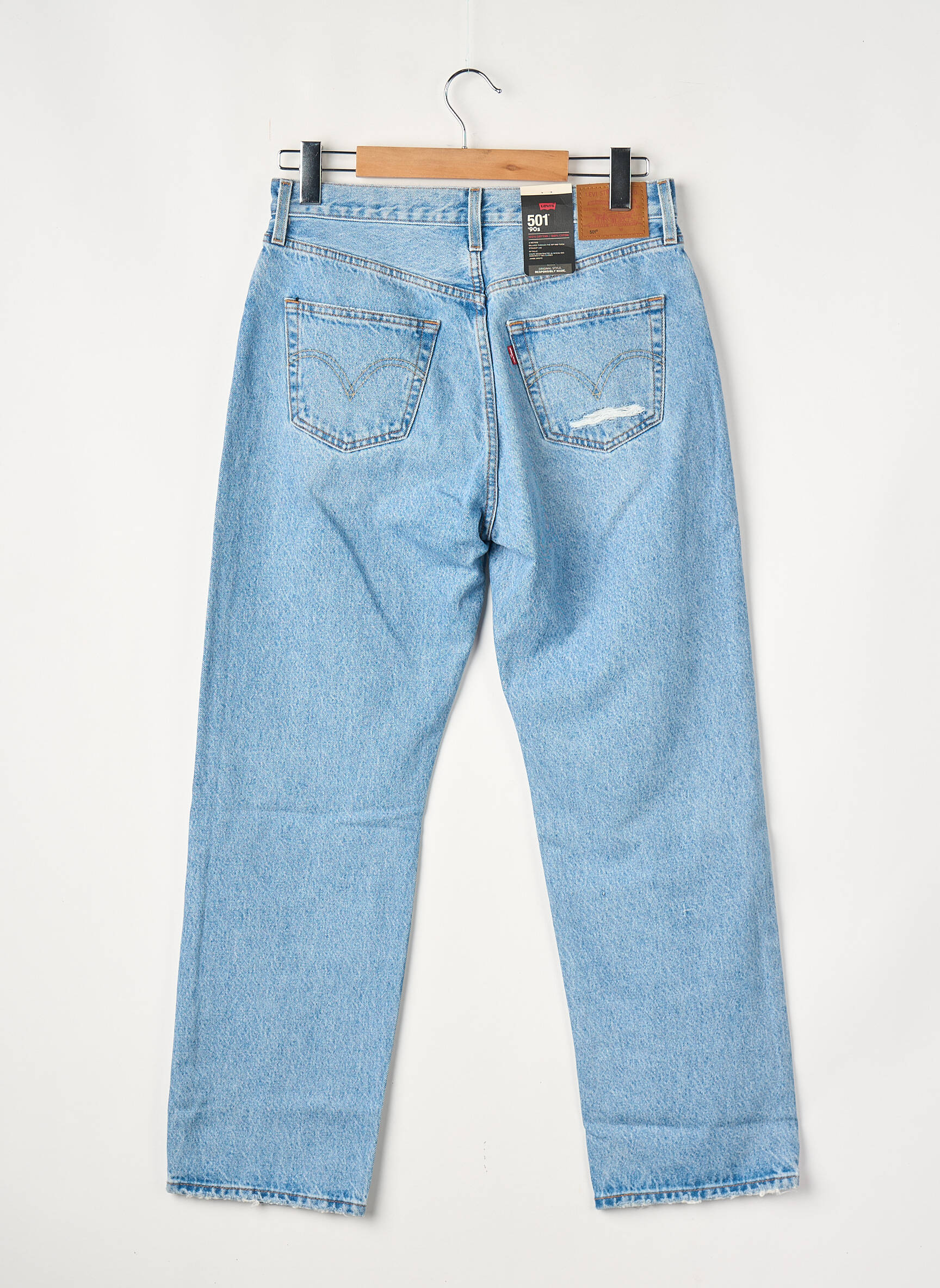 Jeans coupe droite bleu LEVI'S femme