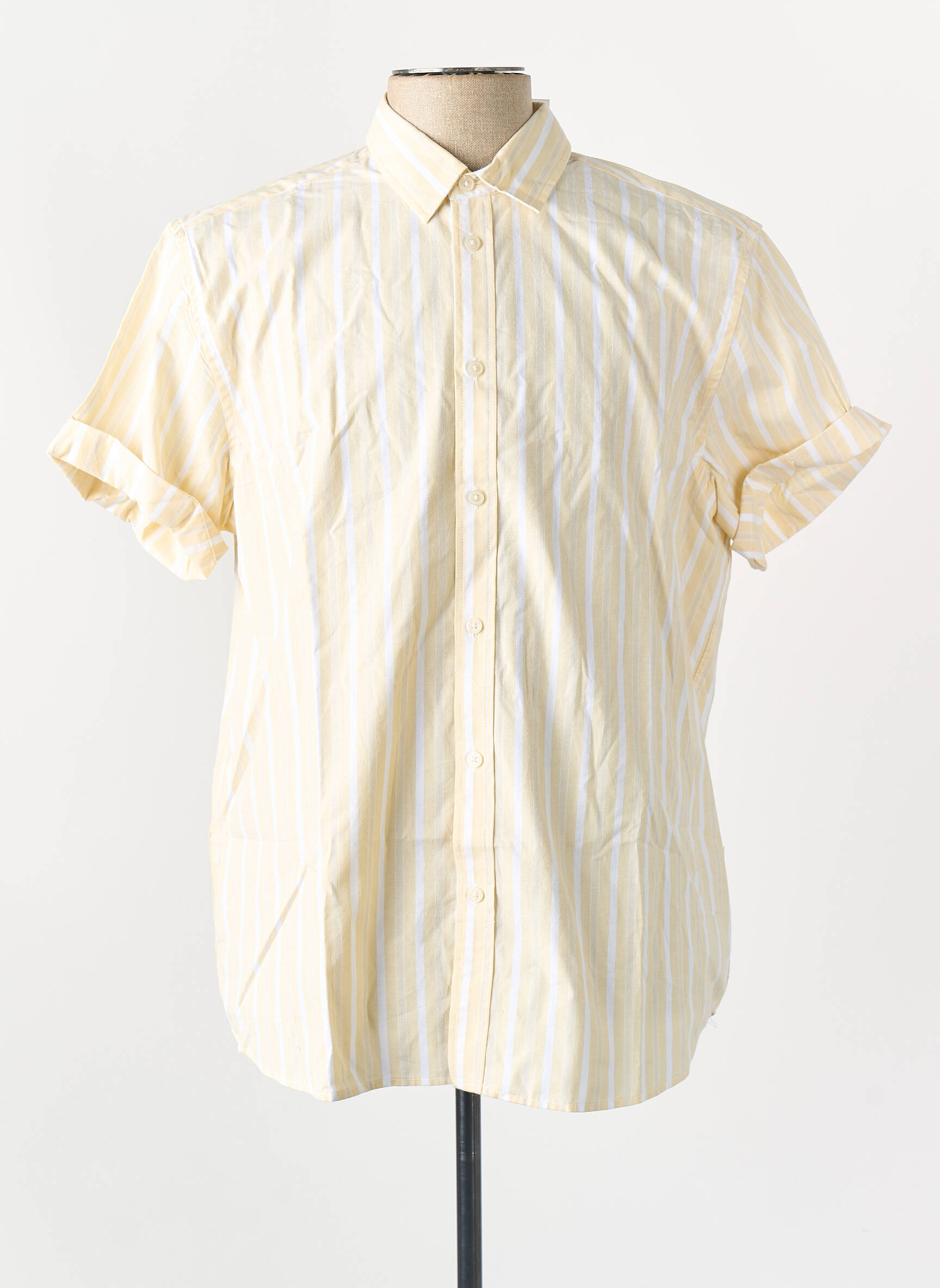 Chemise manches courtes jaune MINIMUM homme