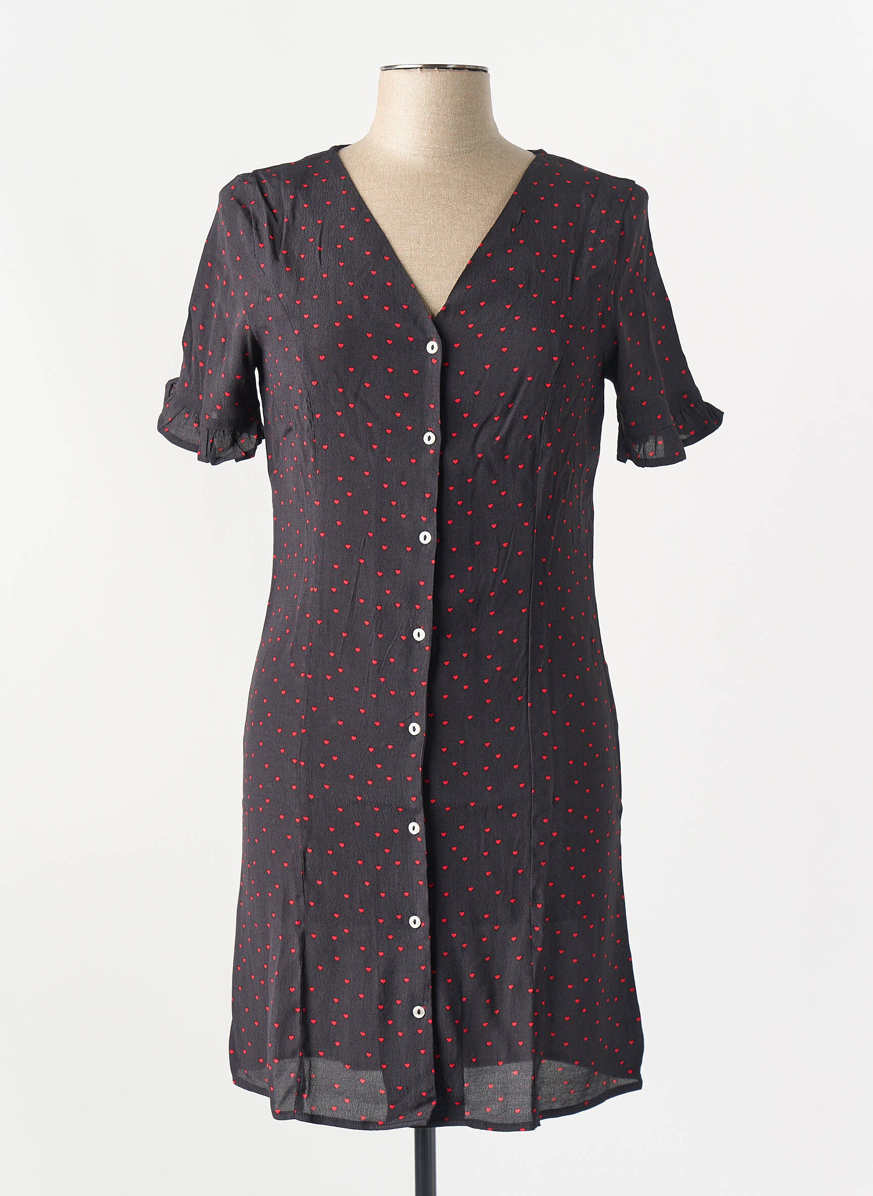 Robe mi-longue noir PIECES femme