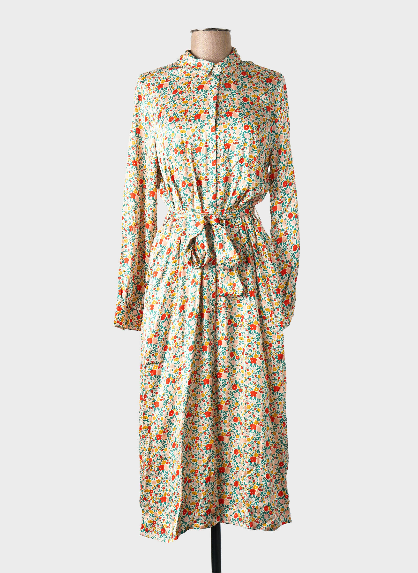 Robe longue vert OBJECT femme