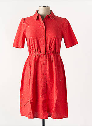Robe courte rouge PIECES femme