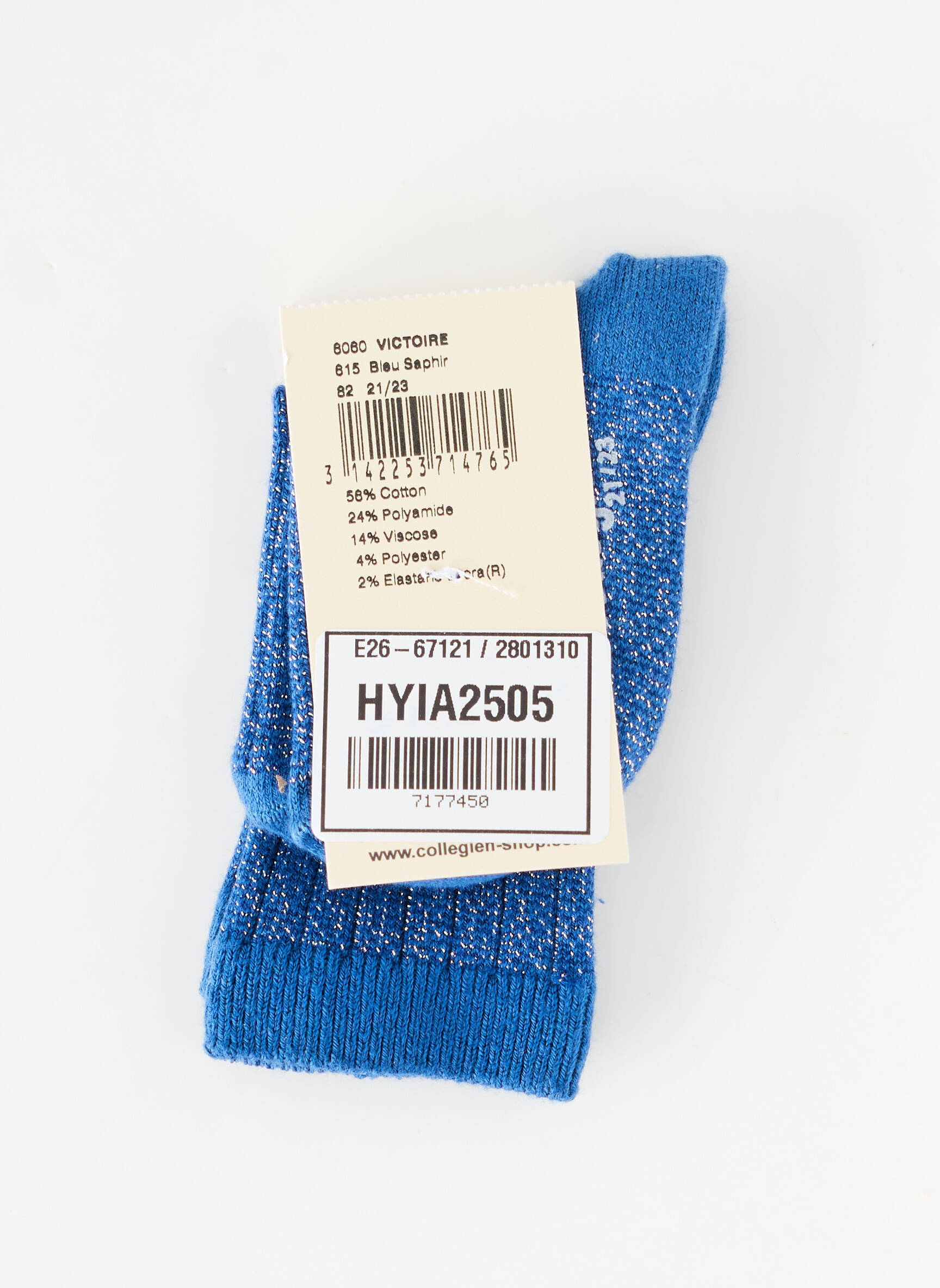 Chaussettes bleu COLLEGIEN fille
