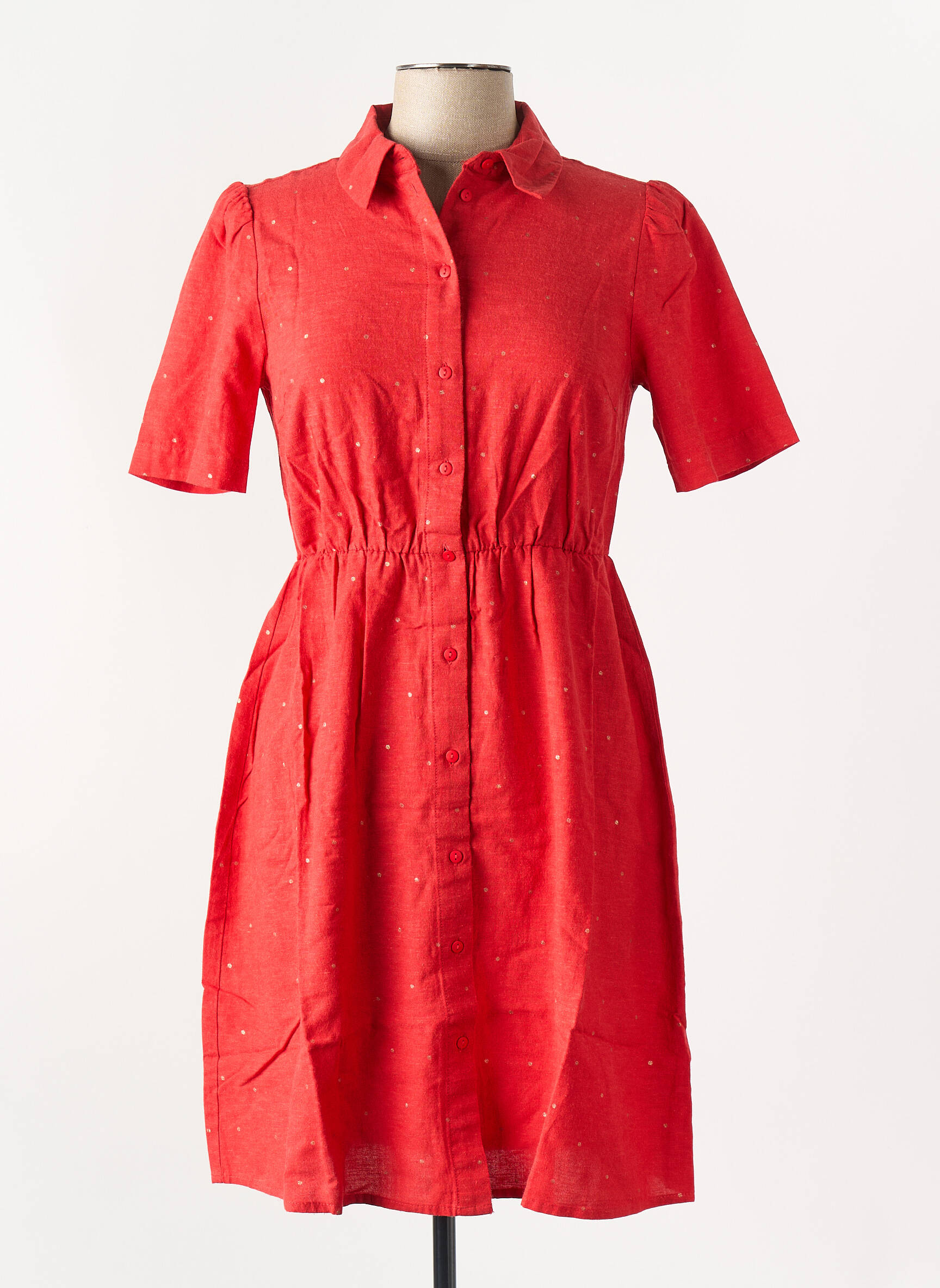 Robe courte rouge PIECES femme