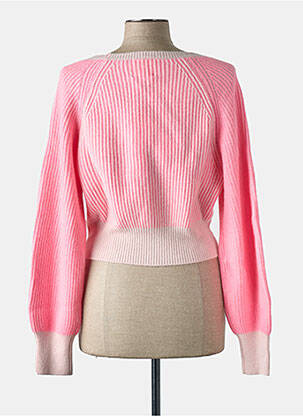 Gilet manches longues rose CRUSH femme