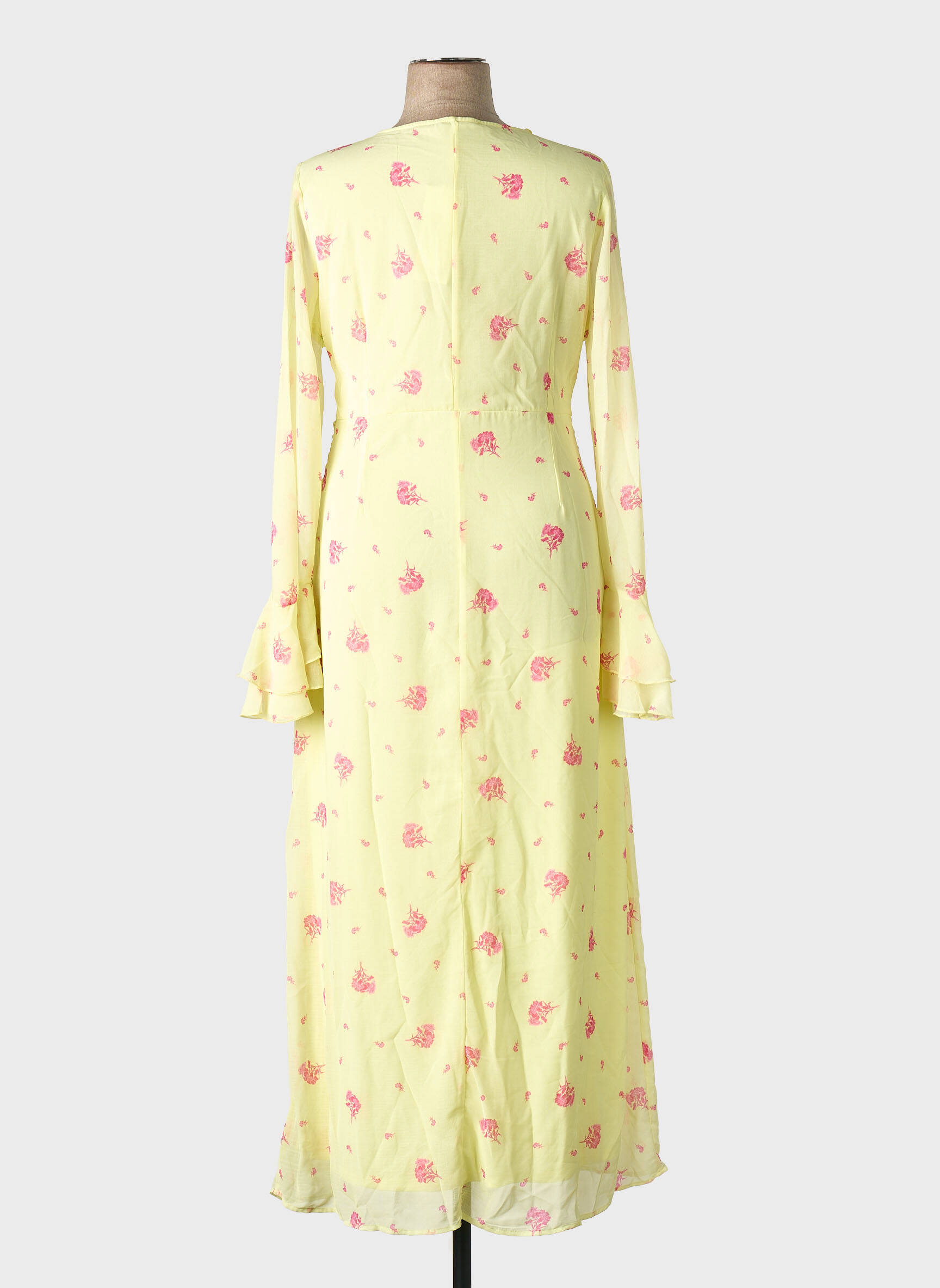 Robe longue jaune GINA TRICOT femme