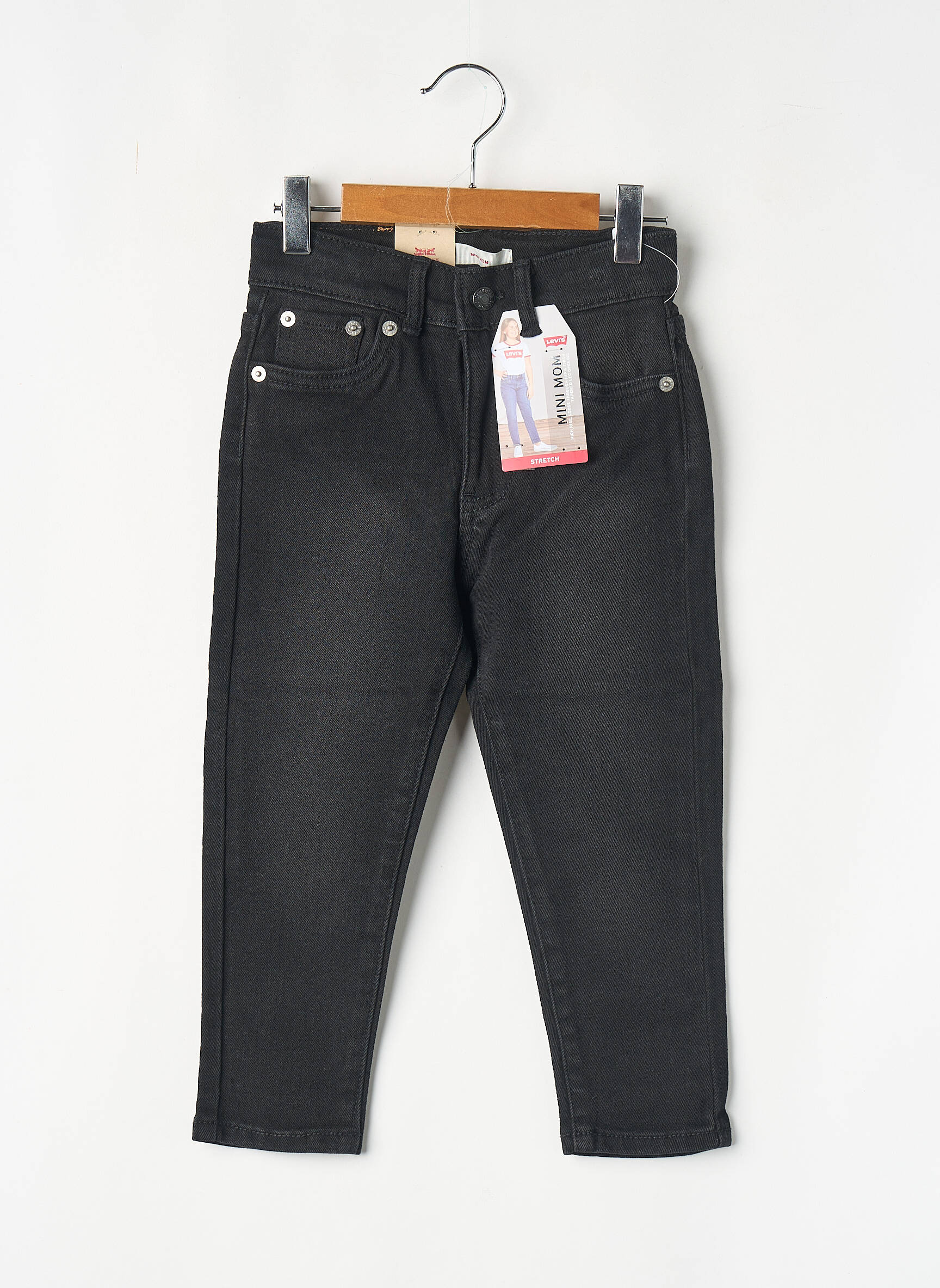Jeans coupe droite noir LEVI'S fille