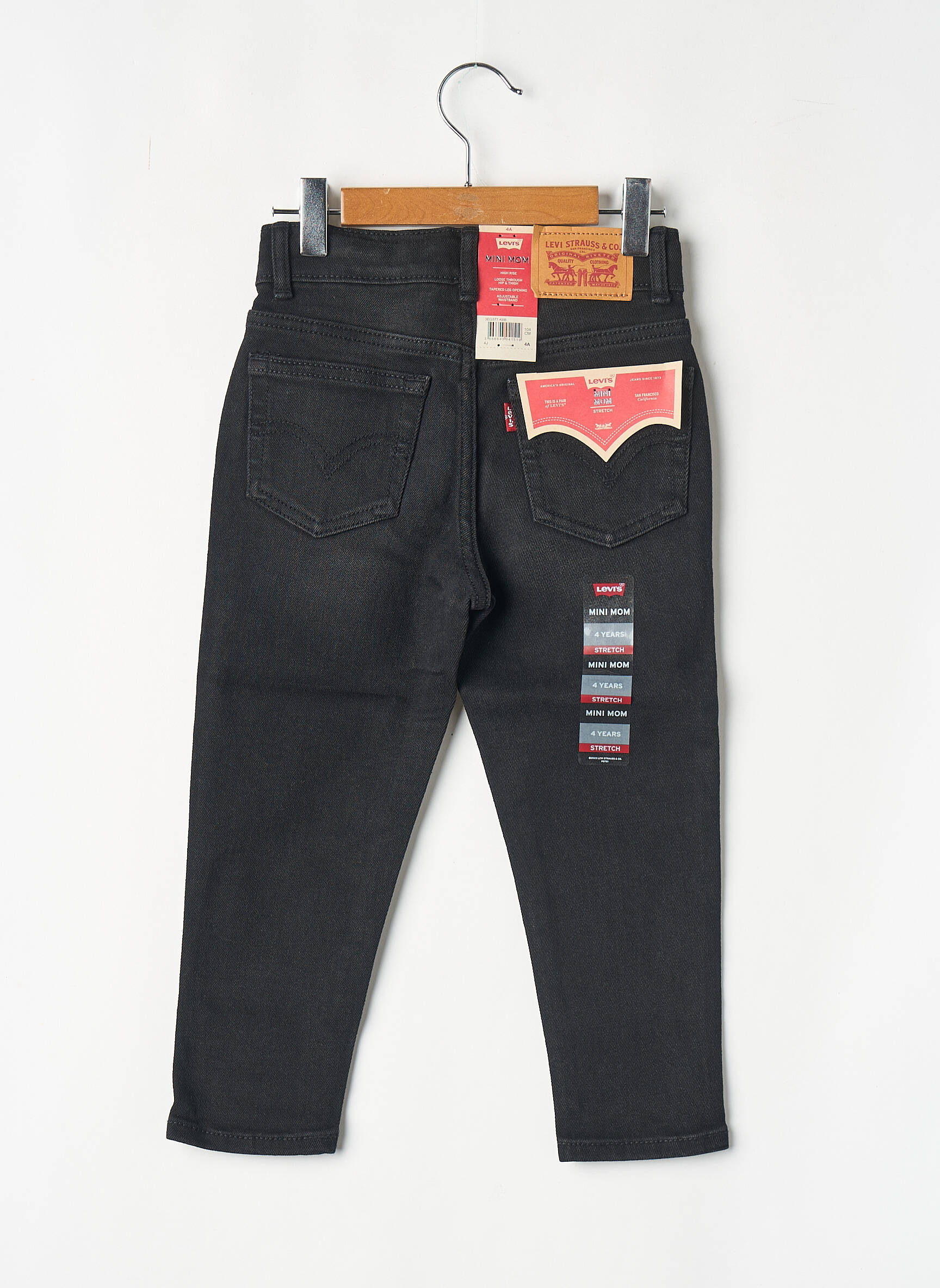 Jeans coupe droite noir LEVI'S fille