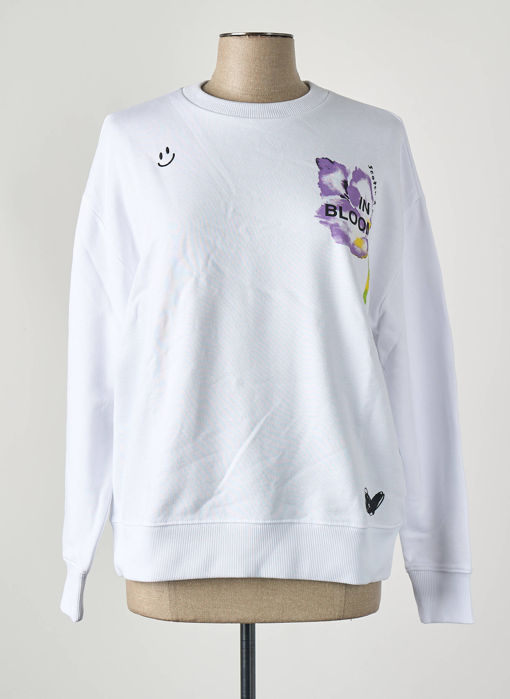 Sweat-shirt blanc SCOTCH & SODA femme
