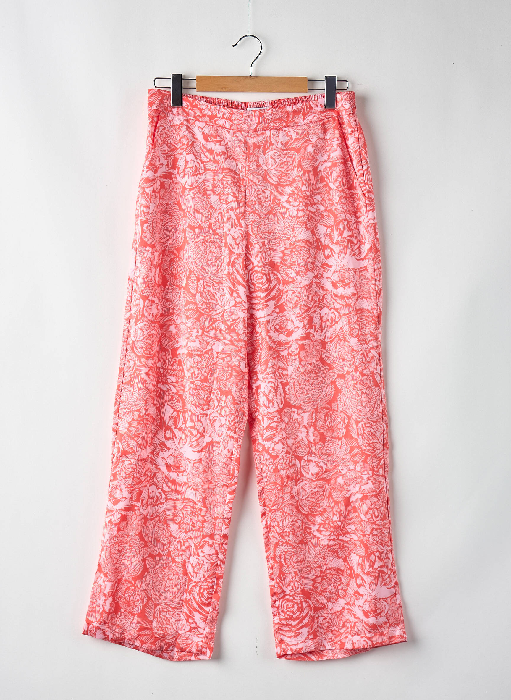 Pantalon large rose MSCH COPENHAGEN femme