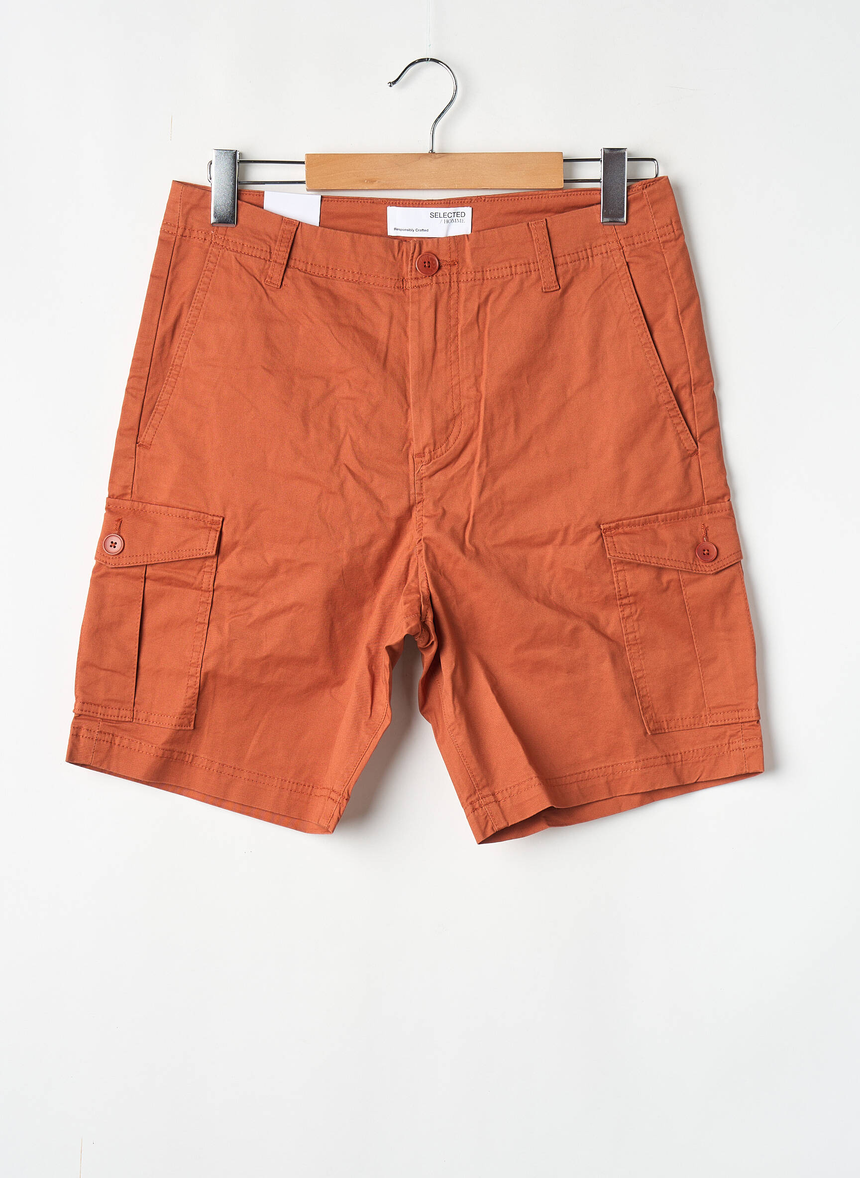 Bermuda orange SELECTED homme