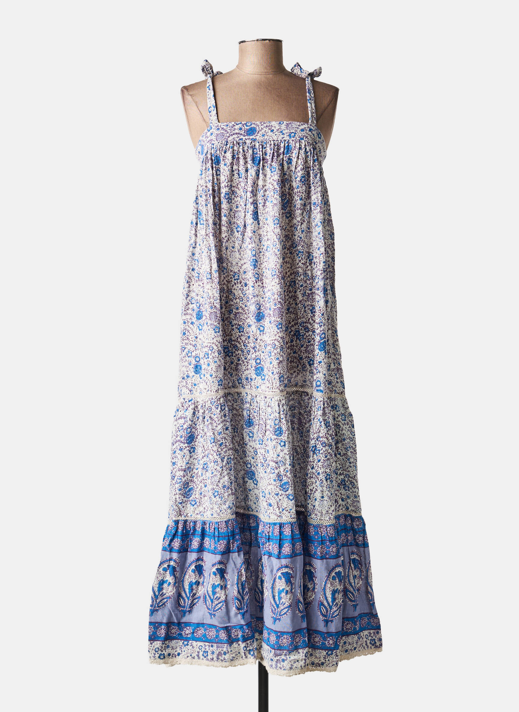 Robe longue bleu M.A.B.E femme