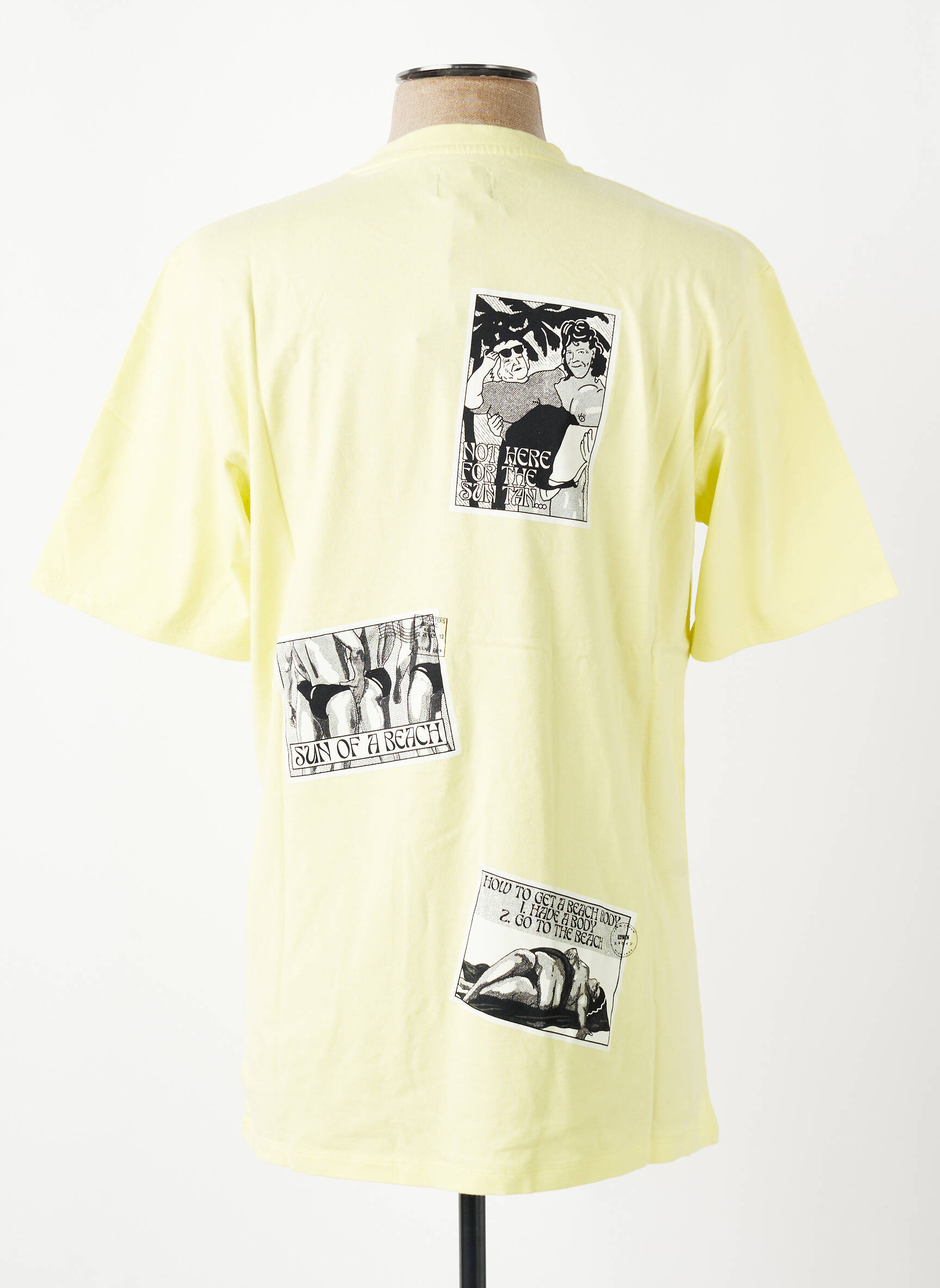 T-shirt jaune EDWIN homme