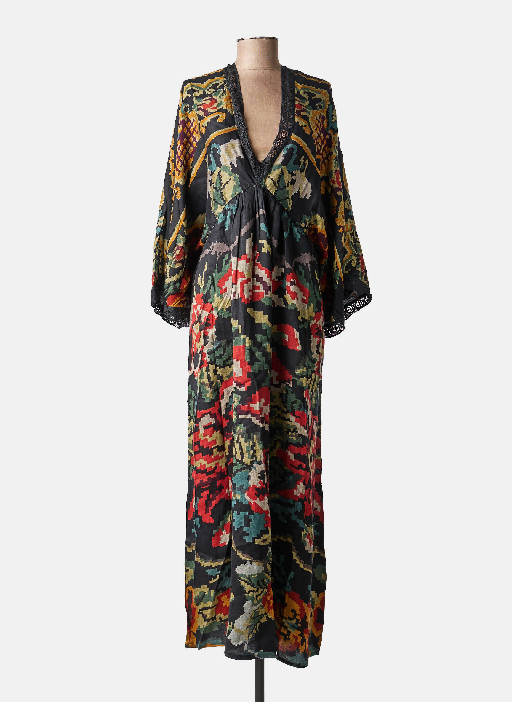 Robe longue col v noir MES DEMOISELLES...PARIS femme
