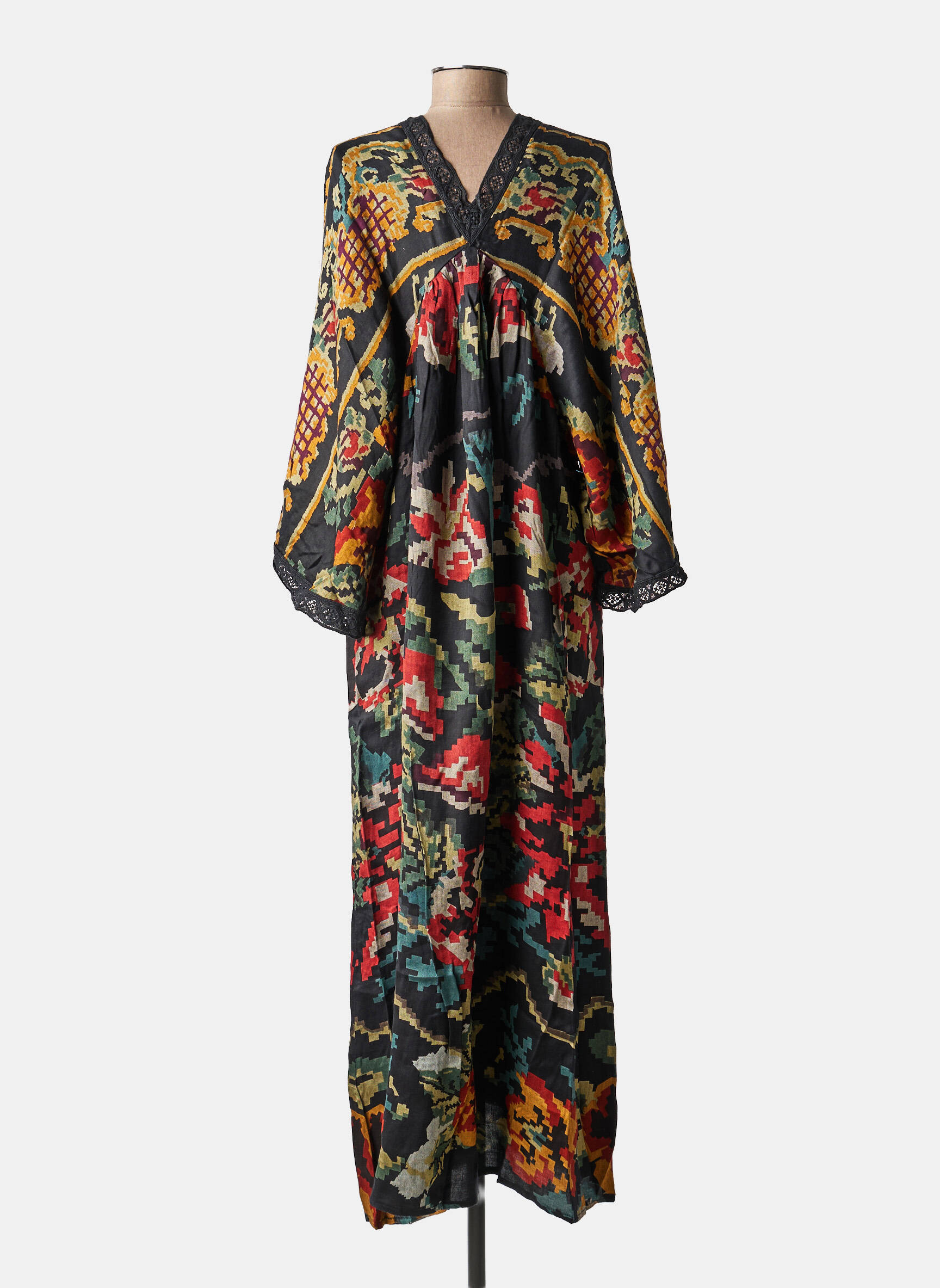 Robe longue col v noir MES DEMOISELLES...PARIS femme