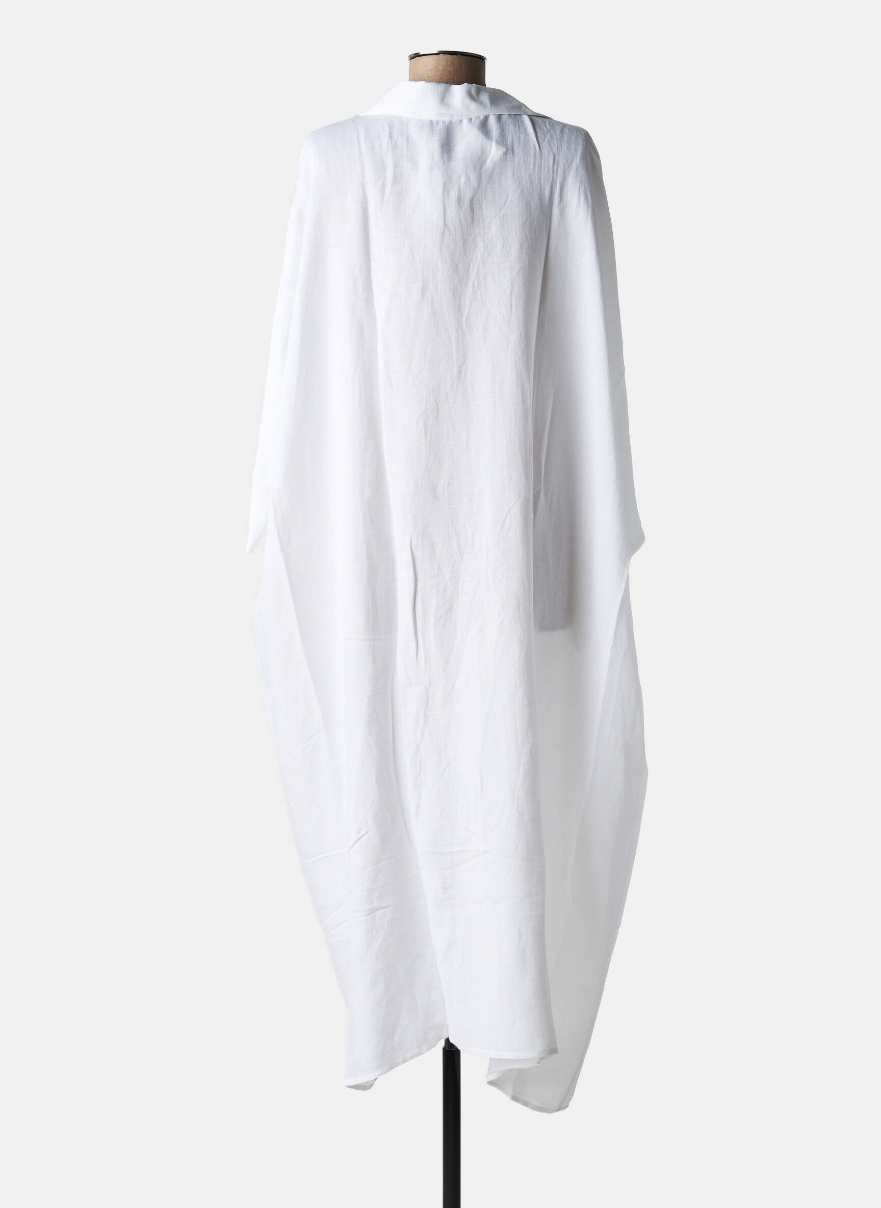 Robe mi-longue col v blanc MAT FASHION femme