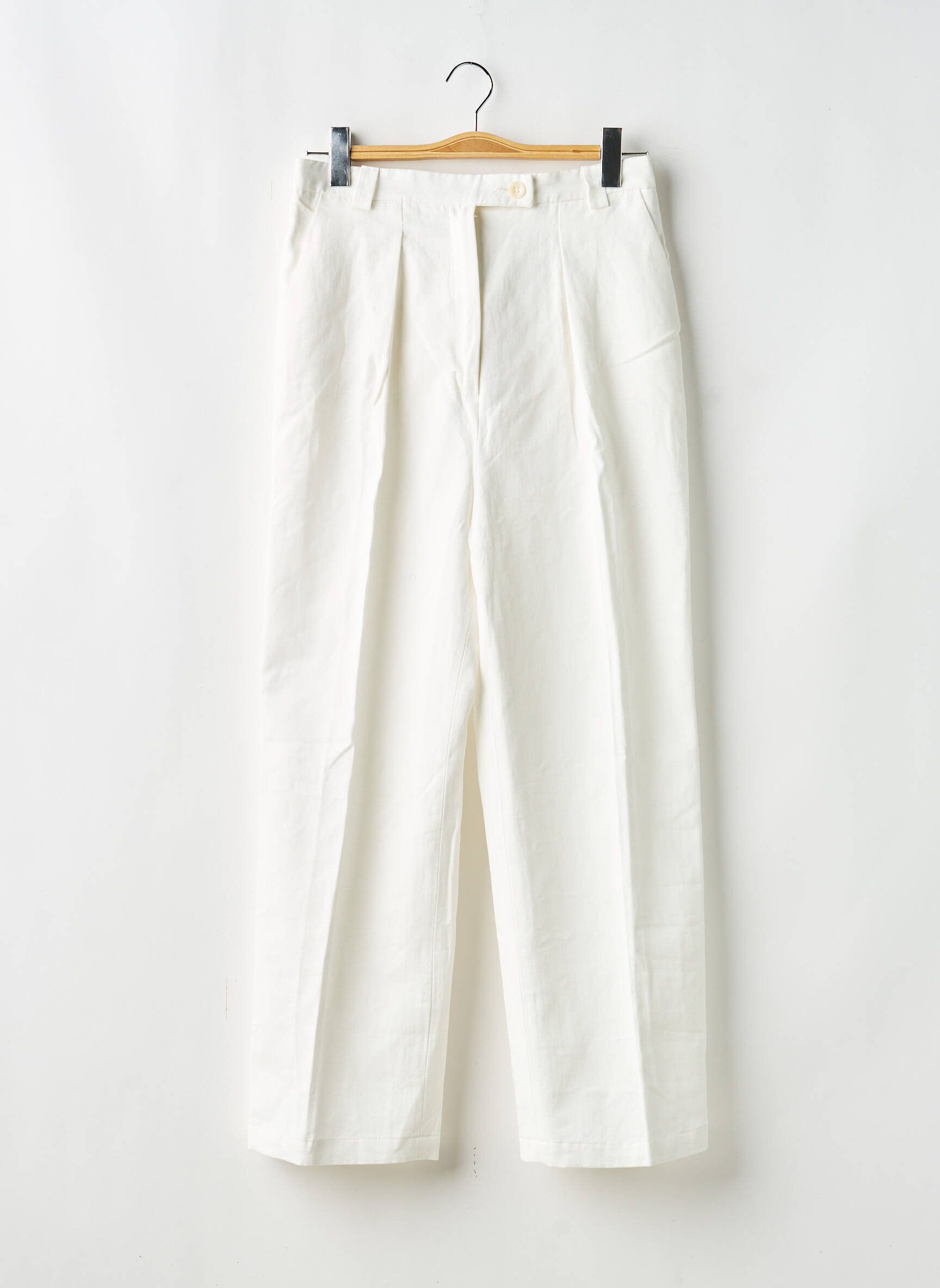 Pantalon droit blanc THE NEW SOCIETY femme