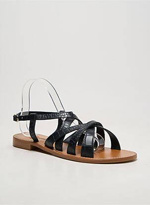 Sandales/nu pieds noir COULEUR POURPRE femme
