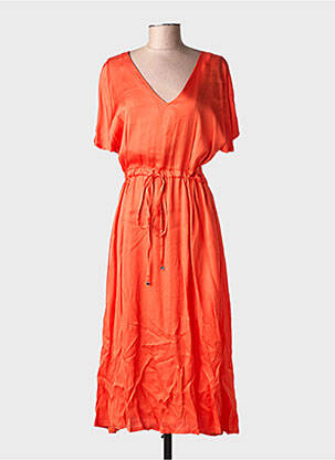 Robe mi-longue orange LA PETITE FRANCAISE femme