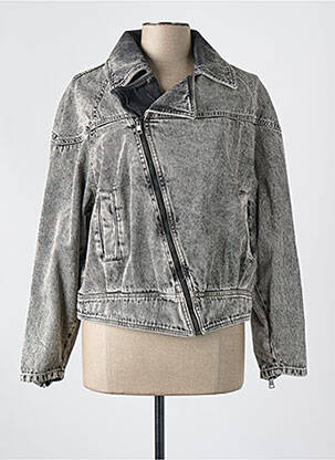 Veste en jean noir PLEASE femme
