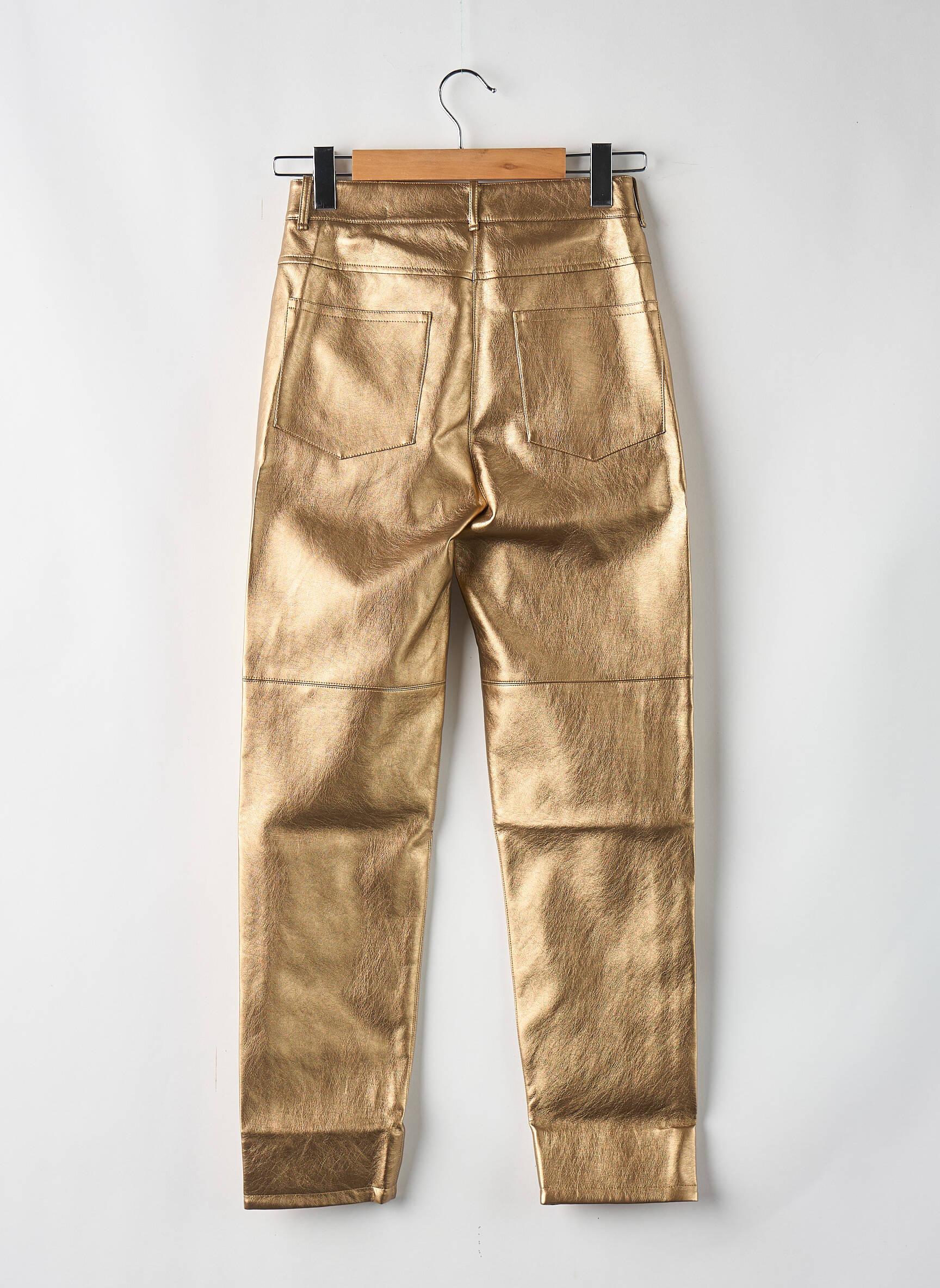 Pantalon droit or THE LABEL EDITION femme