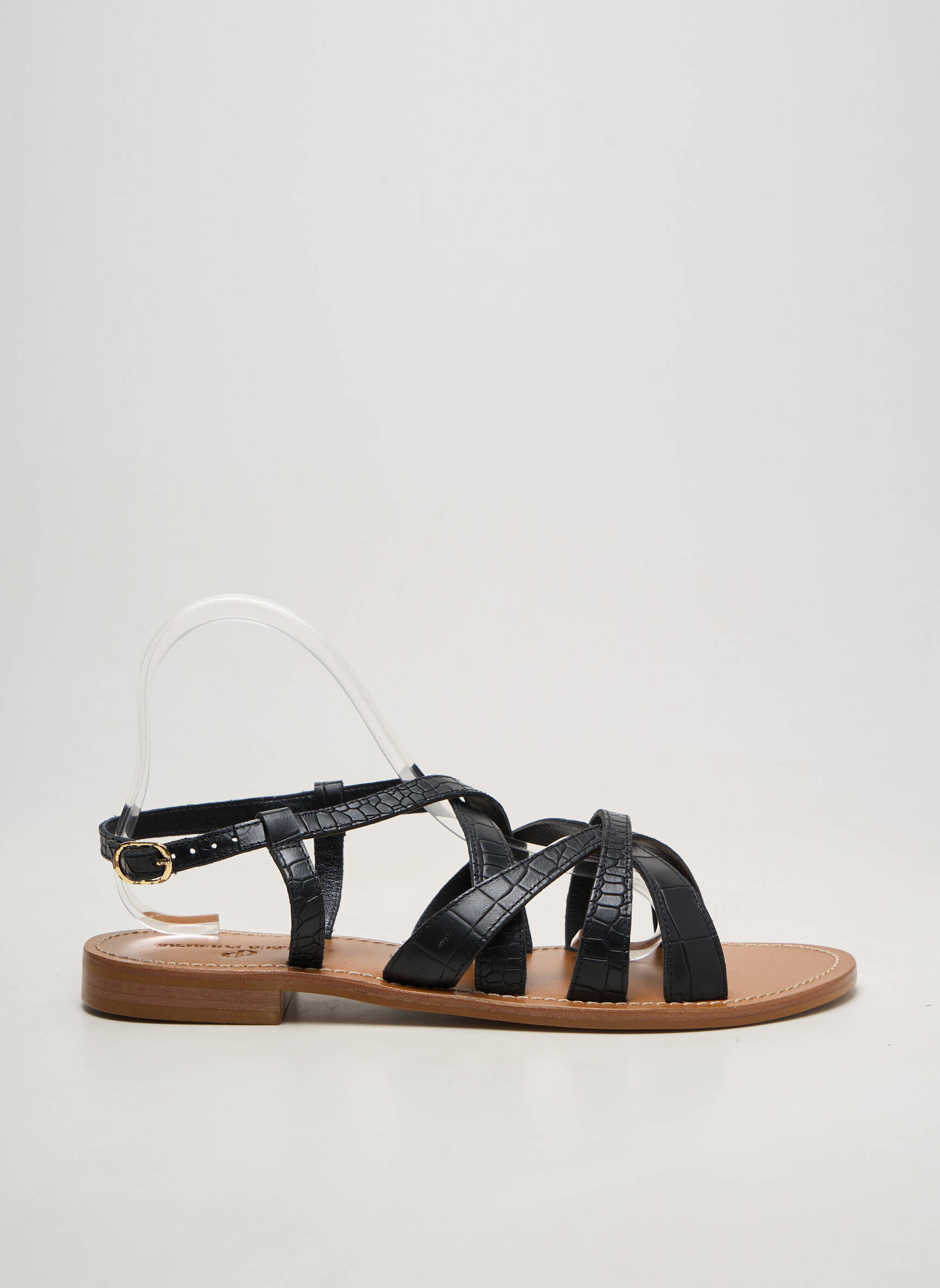 Sandales/nu pieds noir COULEUR POURPRE femme