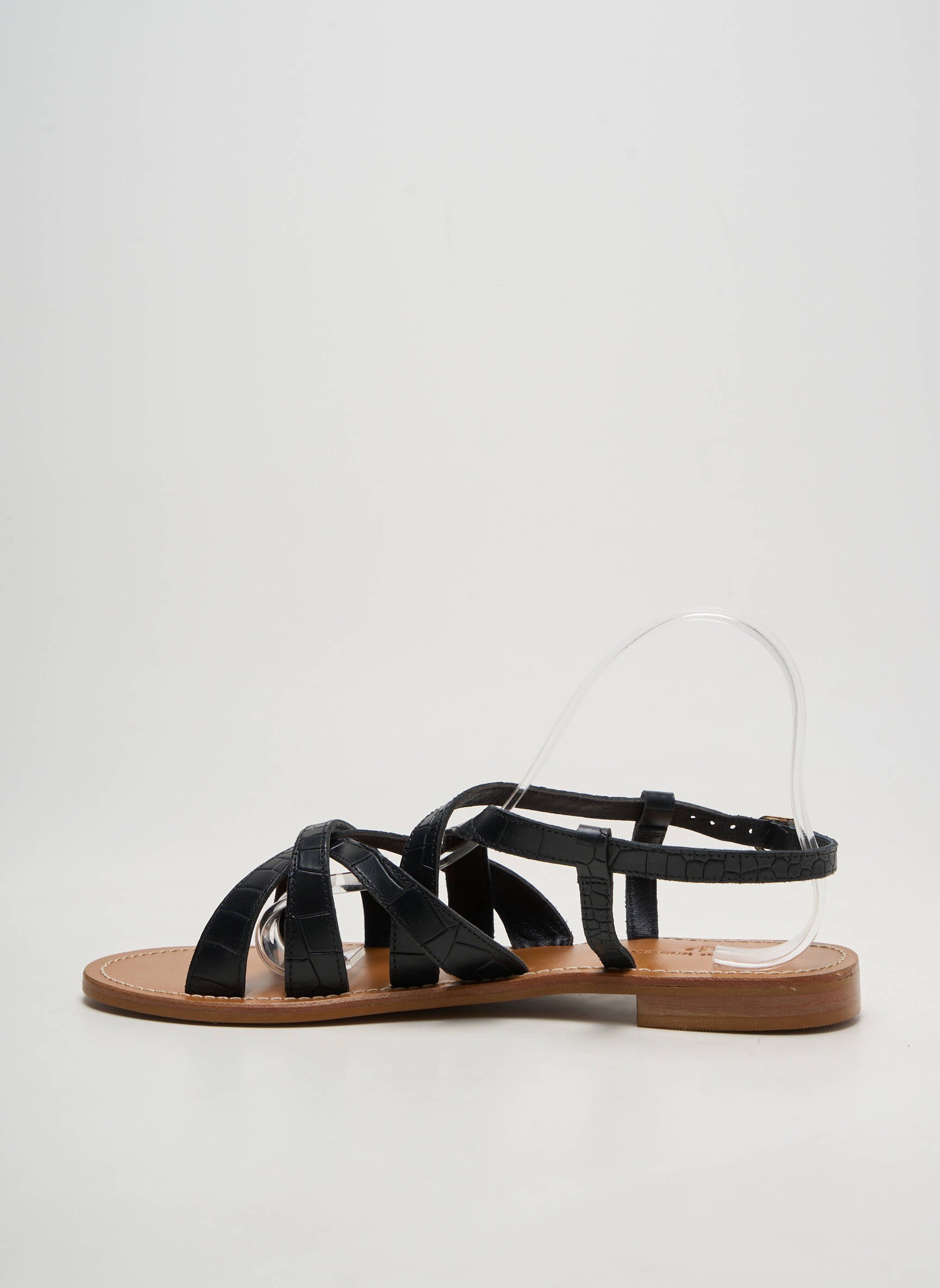 Sandales/nu pieds noir COULEUR POURPRE femme