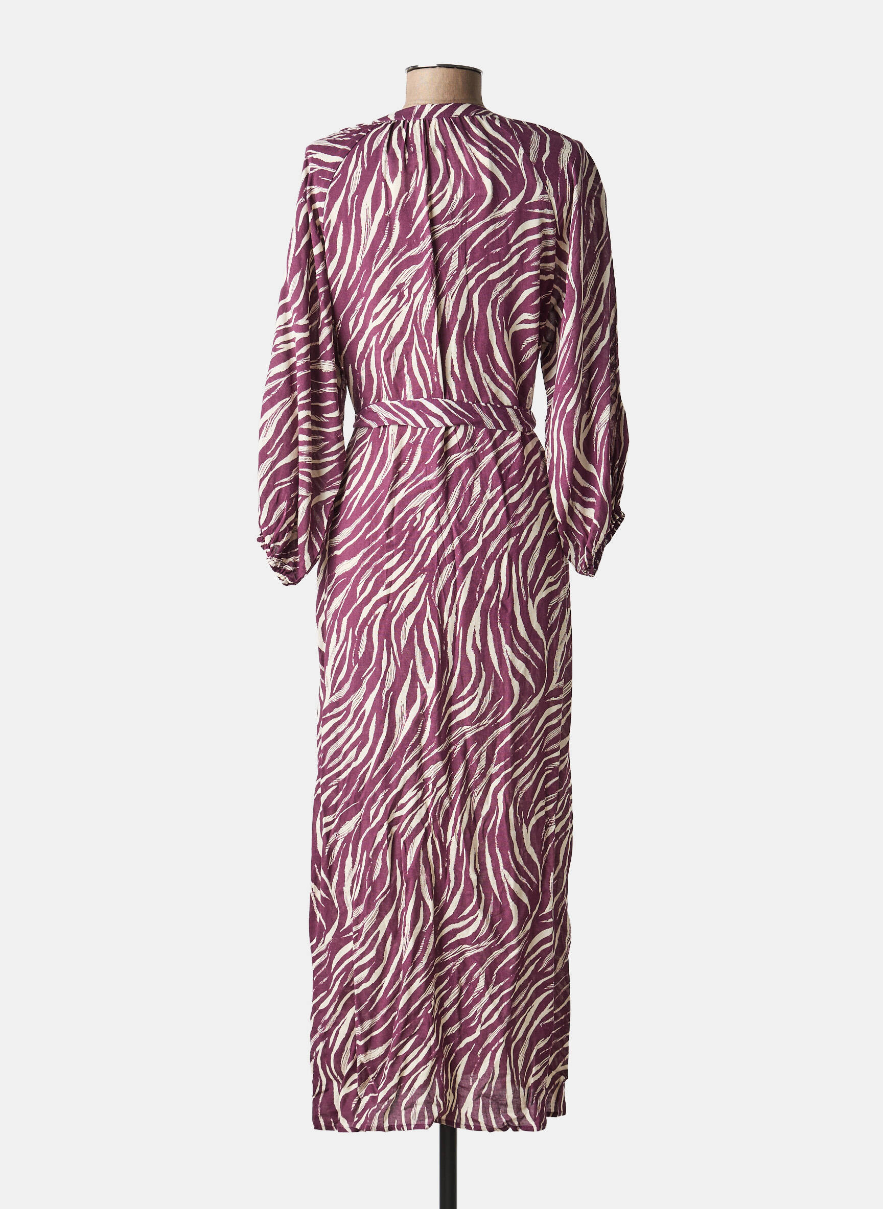 Robe longue col v rose GRACE & MILA femme