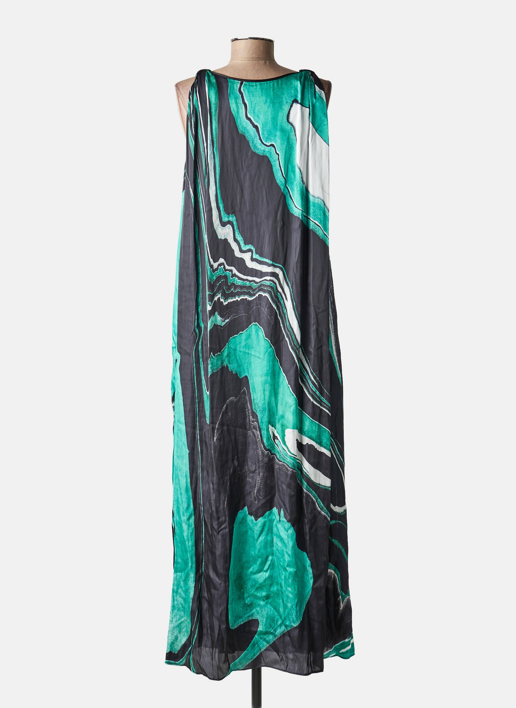 Robe longue col v vert THE KOOPLES femme