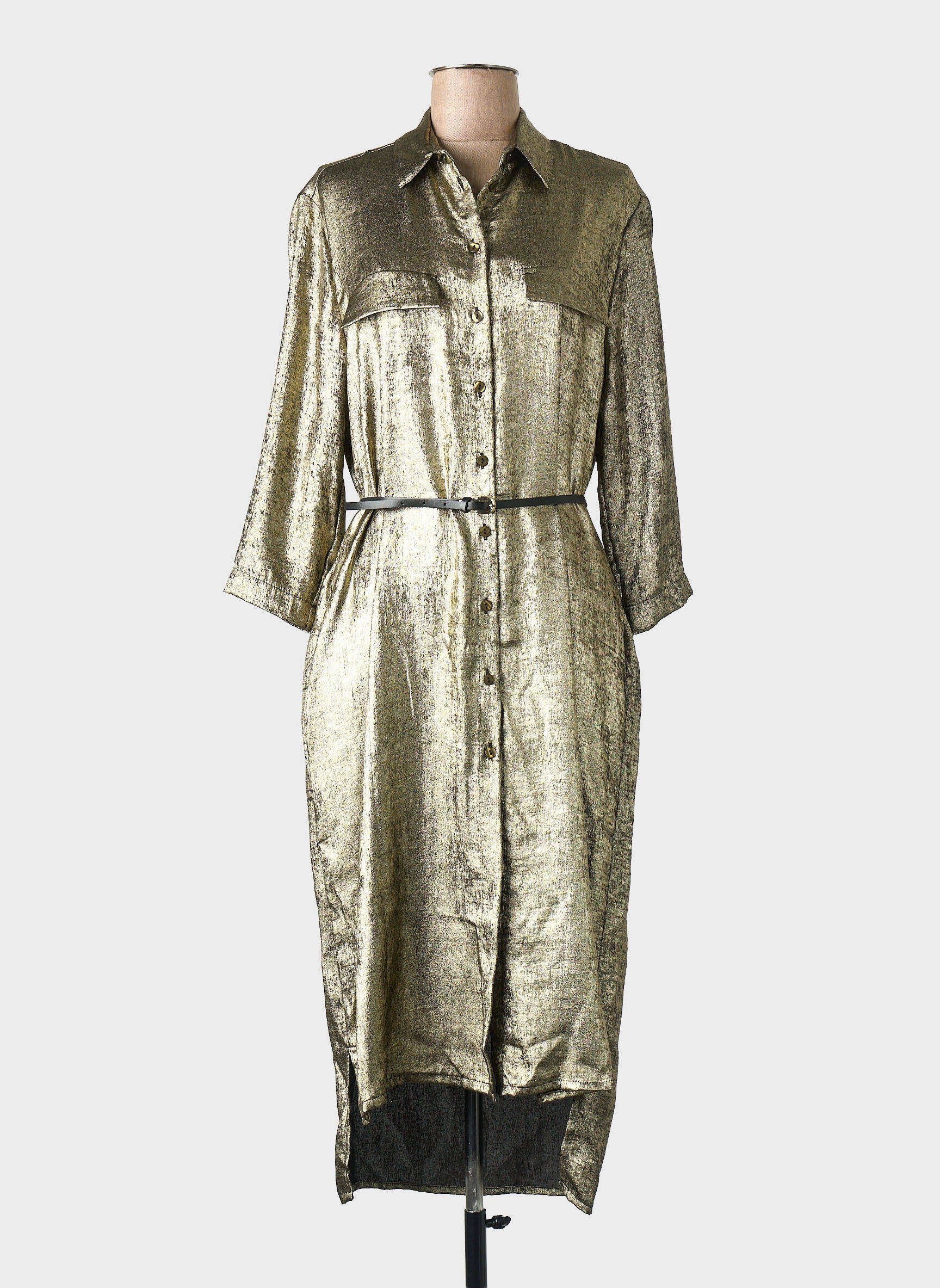 Robe mi-longue vert PLEASE femme